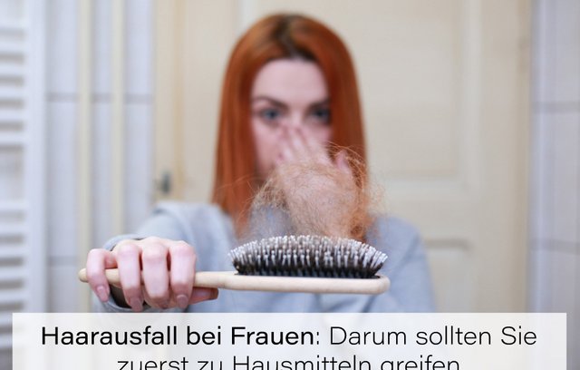 Haarausfall bei Frauen kann mit natürlichen Mitteln bekämpft werden.