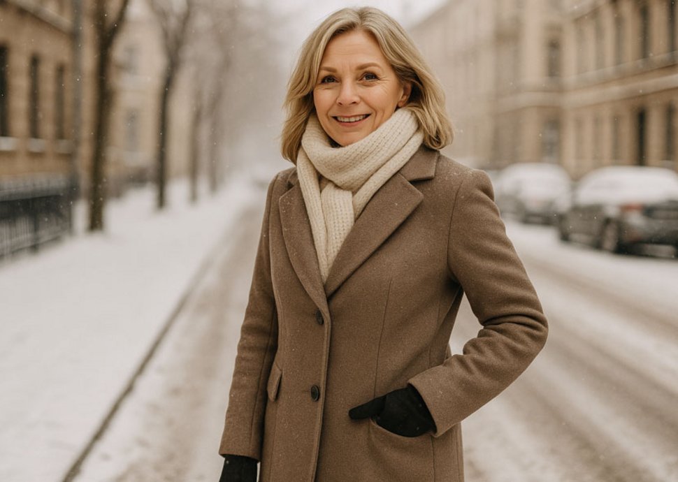 Ein eleganter Damenmantel aus Wolle lohnt sich immer. 