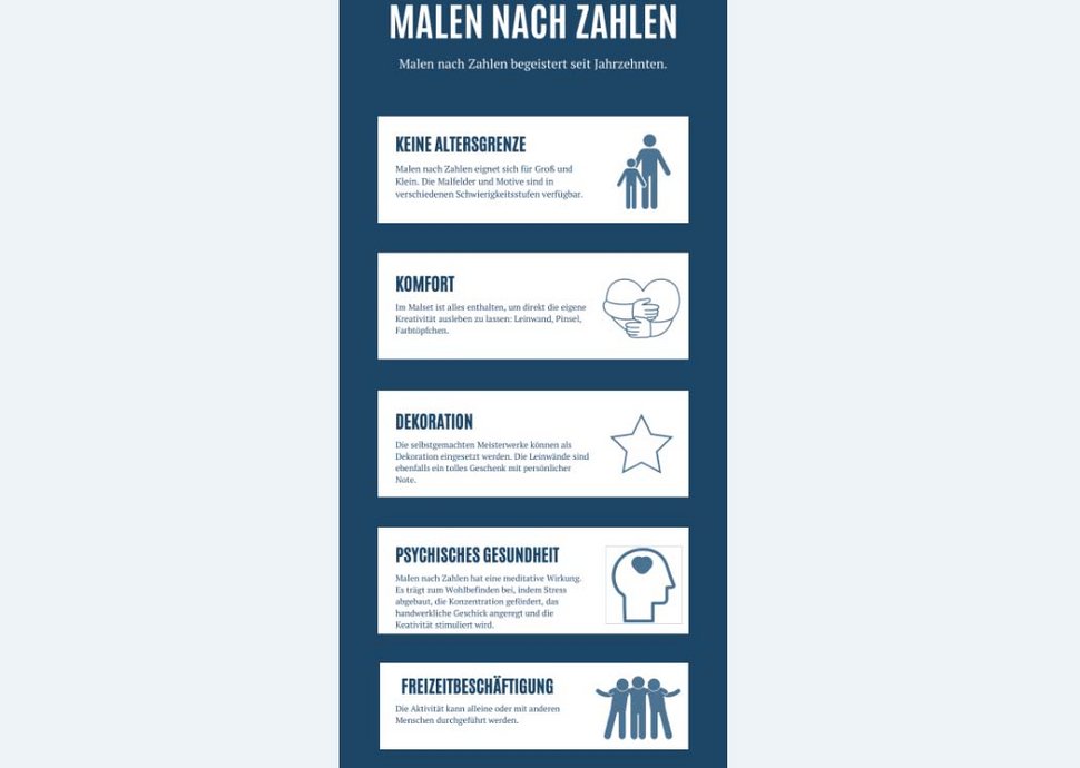 Die Vorteile von Malen nach Zahlen. Die Vorteile von Malen nach Zahlen.