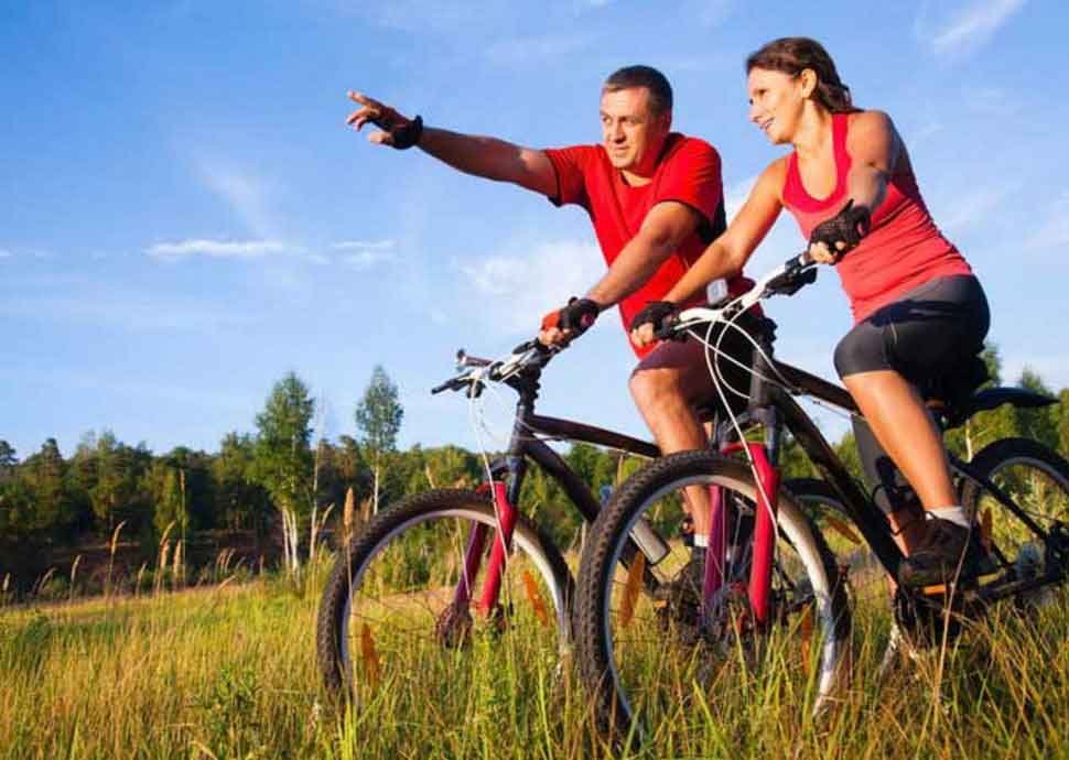 Fahrradfahren tut den Knien gut