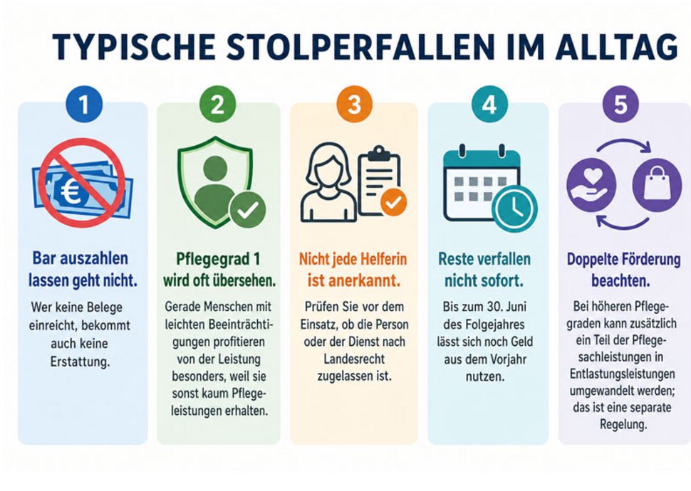 Stolperfallen können sein.