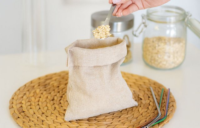 Leinen- und Jutesäcke schaffen Ordnung.