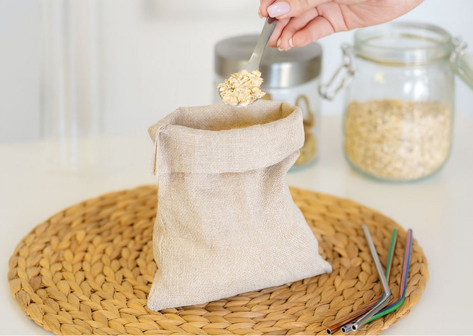 Leinen- und Jutesäcke schaffen Ordnung.