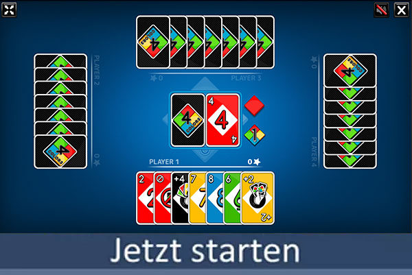 UNO Kartenspiel online und kostenlos